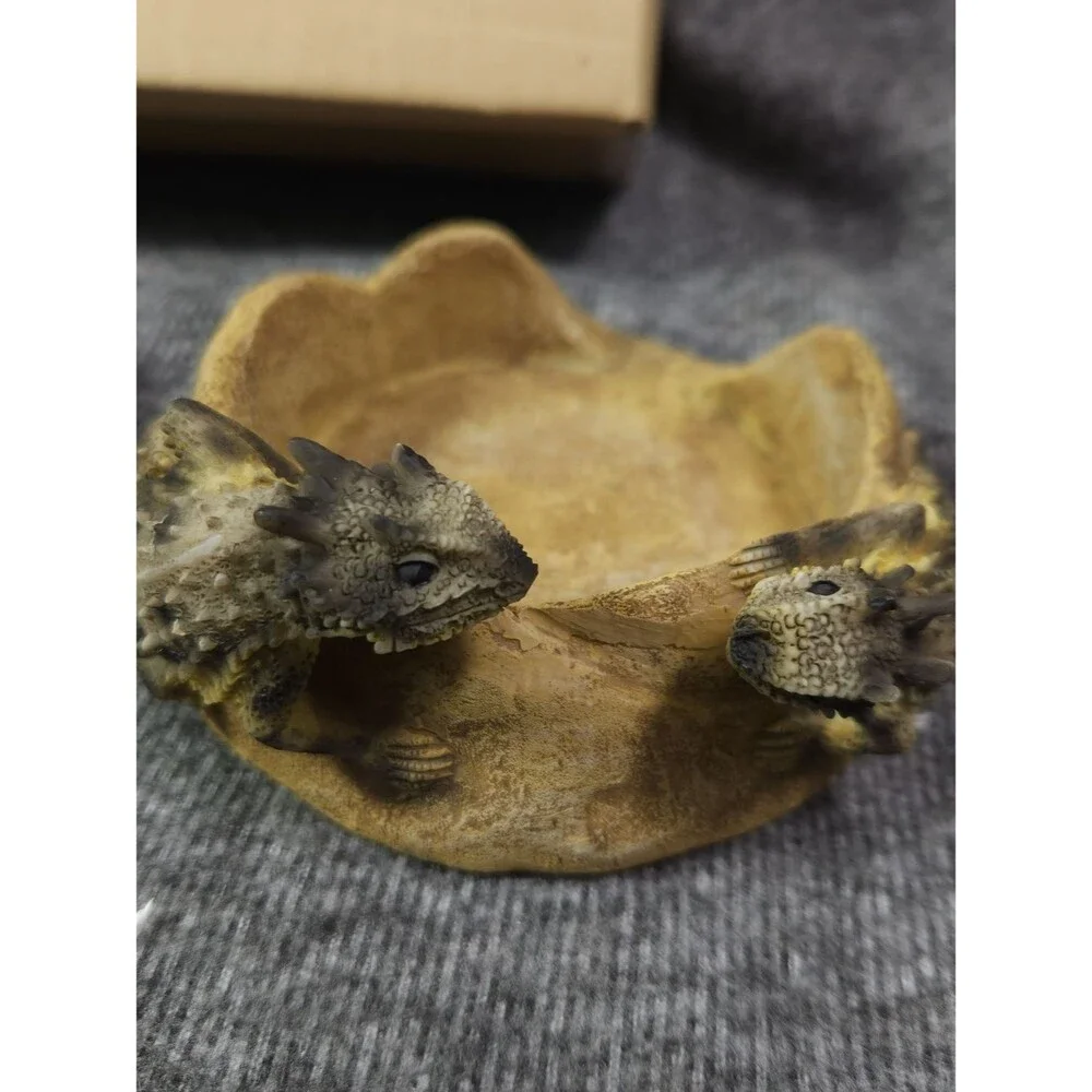 Brown Reptile Resin Dish and Coaster Set - Pets Reptile